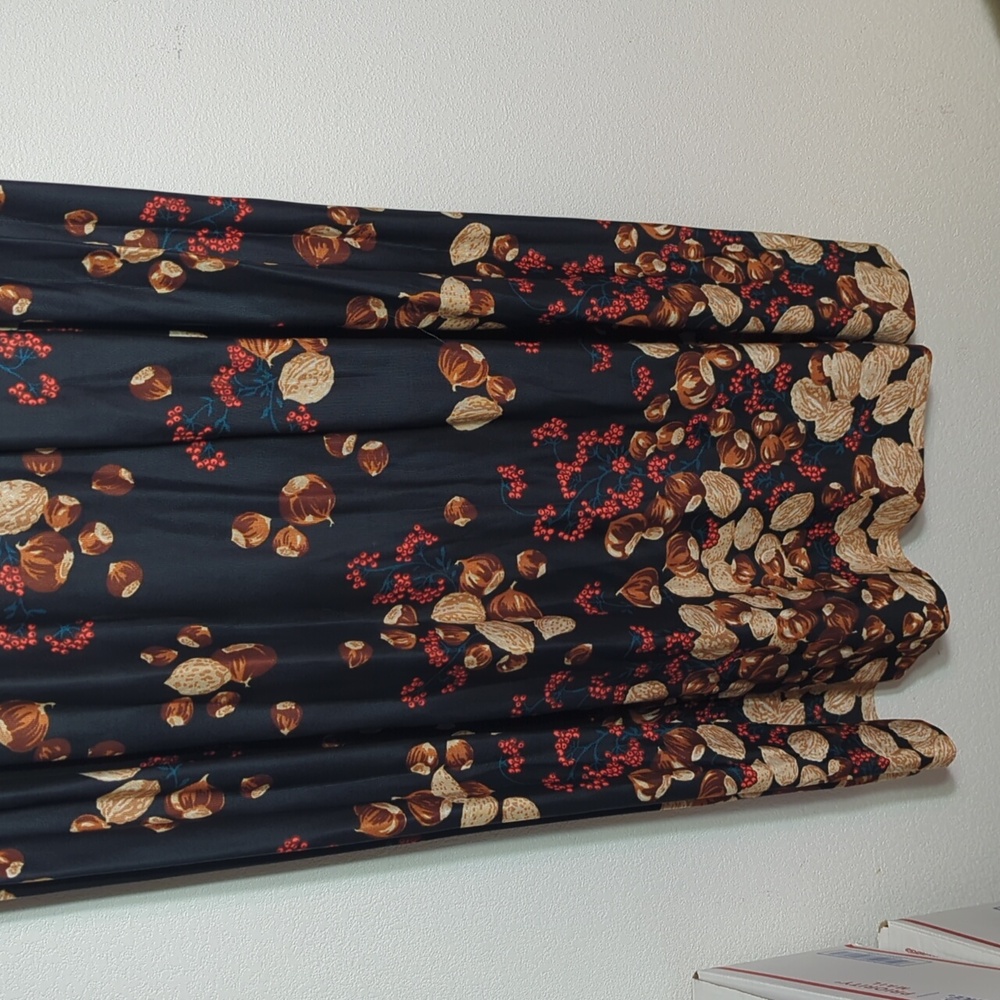 Vintage 60s 70s Julie Miller Womens Maxi Dress Chestnuts Nuts Retro Mod Small - Picture 10 of 13